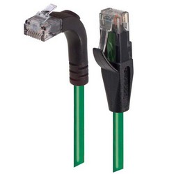 6类直角型RJ45以太网跳线，直通/直角上出线，绿，5英尺（1.5米）的图片