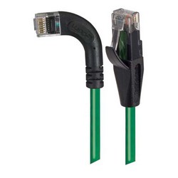 6类直角型RJ45以太网跳线，直通/直角左出线，绿，10英尺（3米）的图片