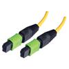 MPO w/o pins to MPO w/o pins, 12 Fiber Ribbon, 9/125 Singlemode, OFNR Jacket, Yellow, 5.0m的图片