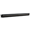 1.75"x19" (1U) 24 Port Category 5e Shielded Feed-Thru Coupler panel with Cable Manager的图片